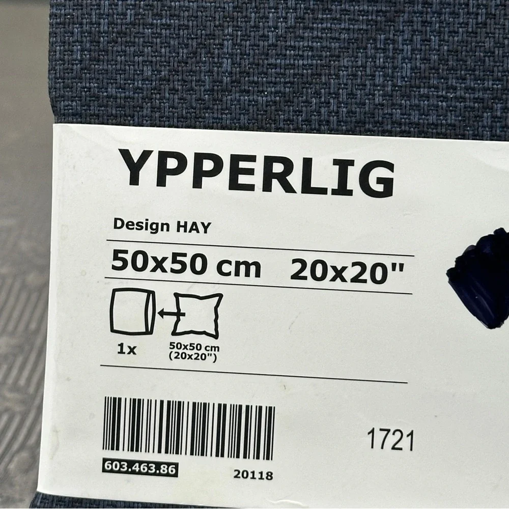 Ikea Ypperlig Blue Black Pillowcase 20 X 20 603.463.86